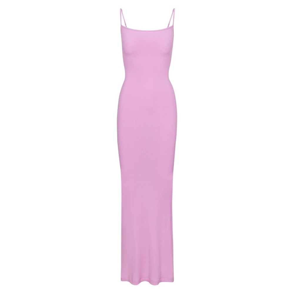 SKIMS SOFT LOUNGE DRESS IN PETAL PINK - Picture 1 of 2